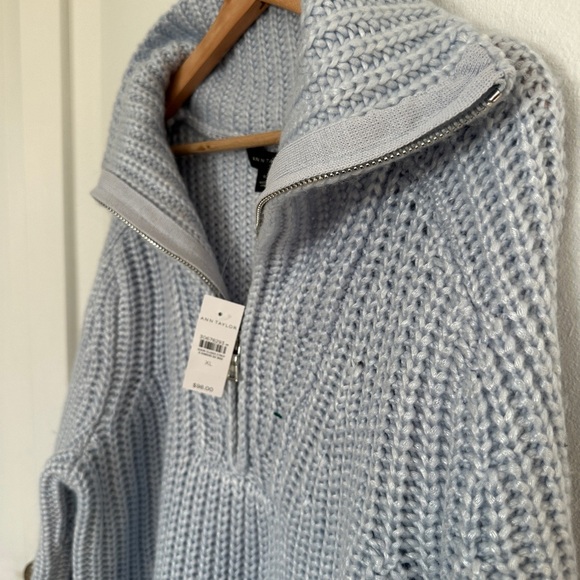 Cozy Light Blue Knit Sweater - Picture 4 of 5